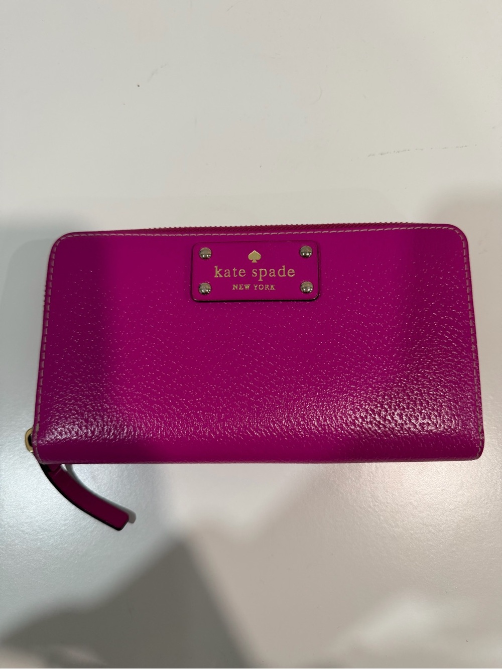 Kate Spade New York Fuchsia Zip Around Wallet